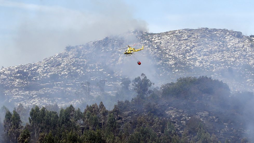 Incendio forestal en Aguasantas
