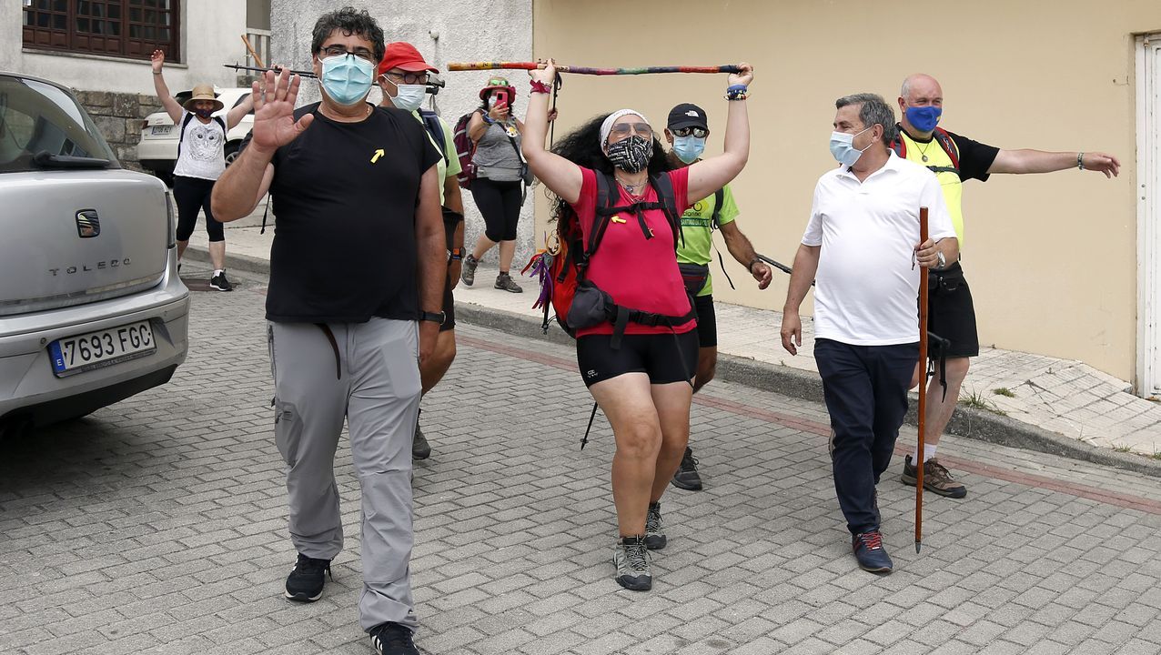 conmemoracion da chegada dos primeiros peregrinos polo camiño a orixe. os alcaldes recorrerán o ultimo tramo, desde o porto ata a igrexa en Corrubedo