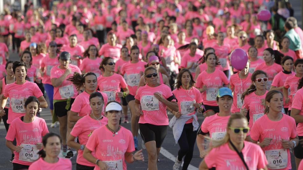 La boxeadora Marta Brañas, participante en la carrera de la mujer