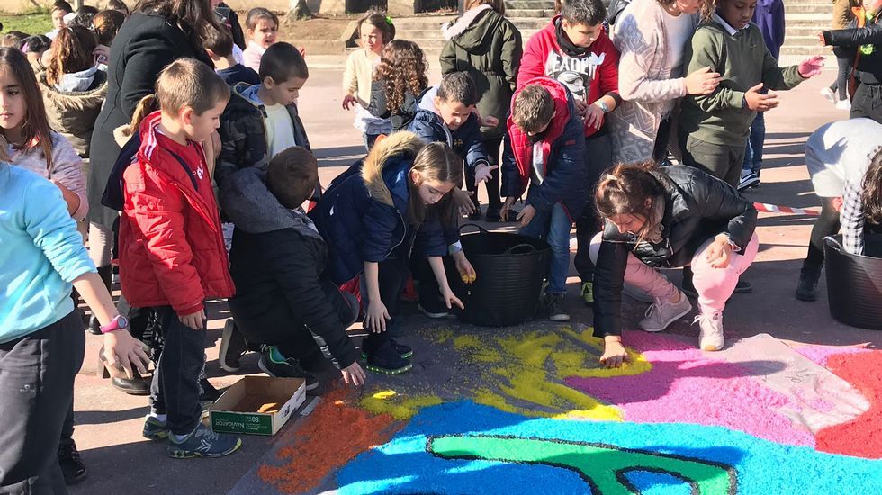 Paz Ourense.Acto por el Día de la Paz en el CPI de Ribadavia