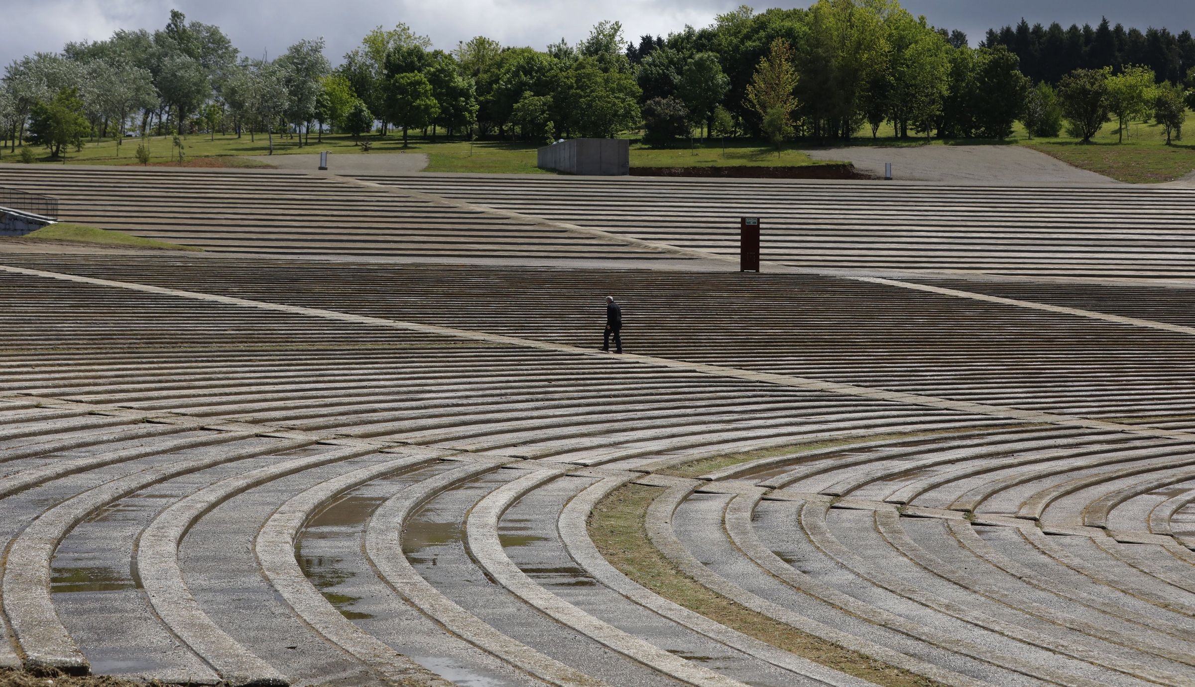 Presentaci�n das instalaci�ns renovadas do Monte do Gozo. A imaxe corresponde a zona do auditorio. 11/05/2021