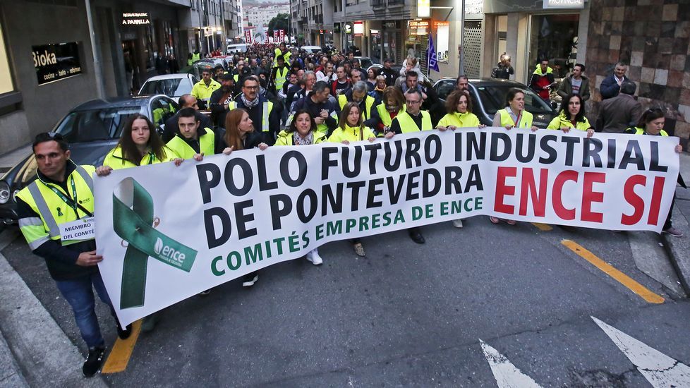 Manifestación de trabajadores de Ence