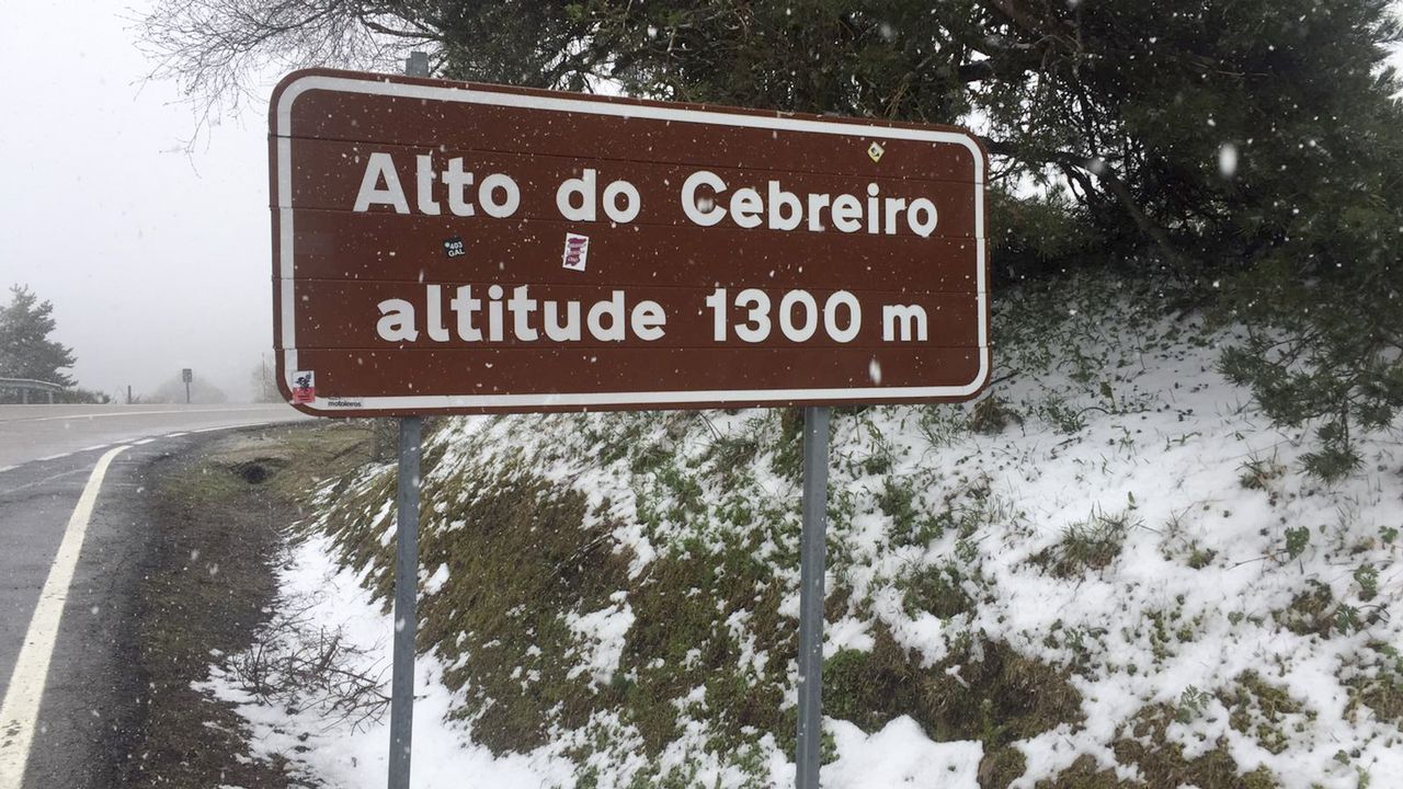 Nieve ayer en O Cebreiro