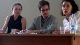 Edward Snowden en la zona de tránsito del aeropuerto de Moscú