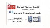 El PSOE de Mi&ntilde;o entreg&oacute; la loter&iacute;a junto con el programa electoral.