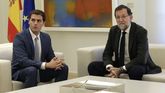 Encuentro en la Moncloa entre Rajoy y Rivera con motivo del desafío secesionista de Cataluña el pasado 30 de octubre.