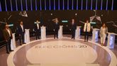 Los candidatos en el debate electoral a siete de la TVG