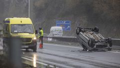 Accidente de tr&aacute;fico en la autov&iacute;a AG-56 en Ames