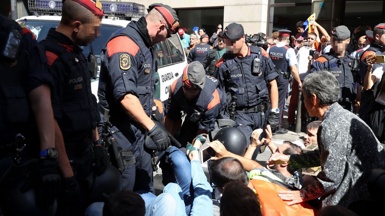 .Protesta en la Rambla Catalunya