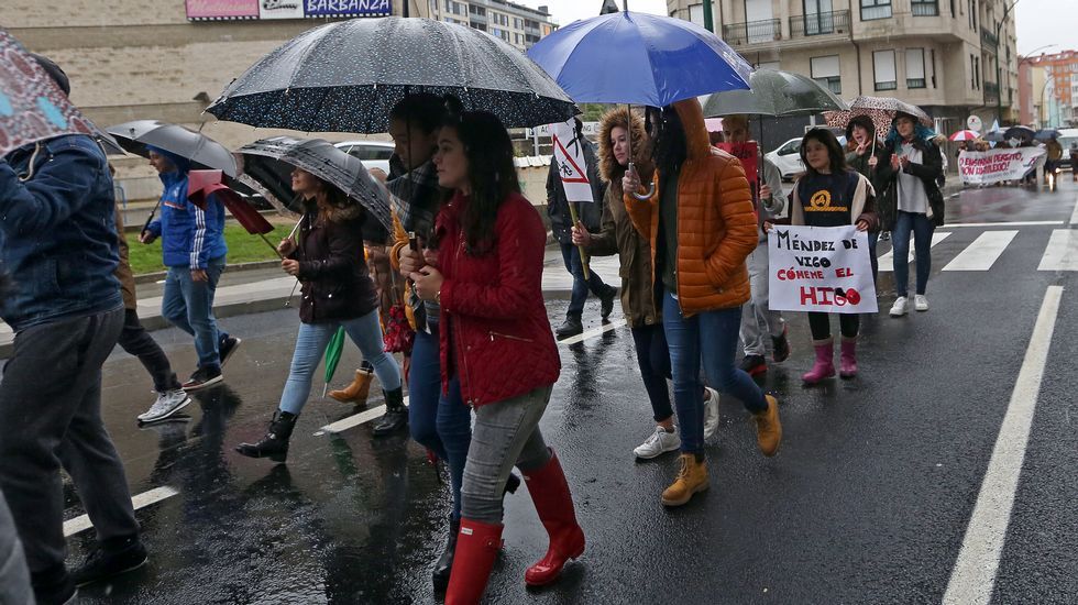 Protesta contra las reválidas y la Lomce en Barbanza