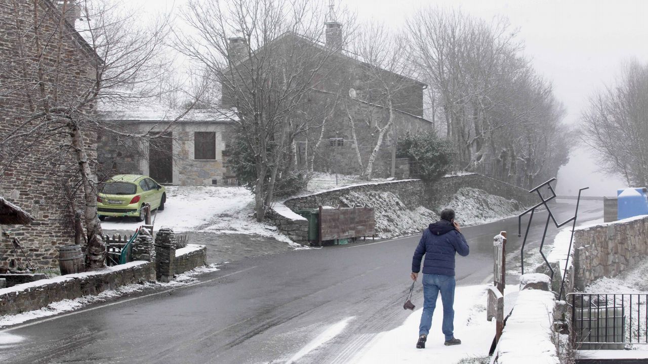Nieve en O Cebreiro