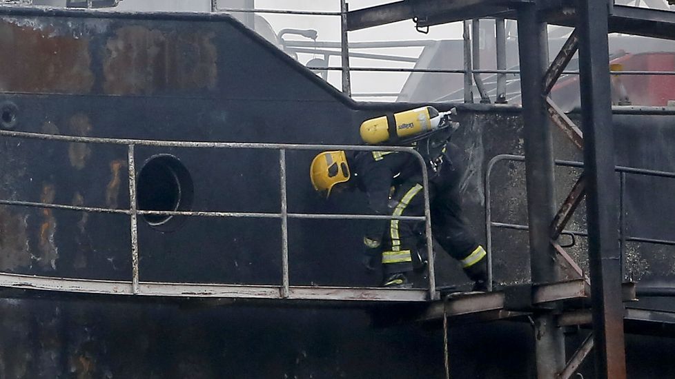 Incendio en los astilleros de Placeres
