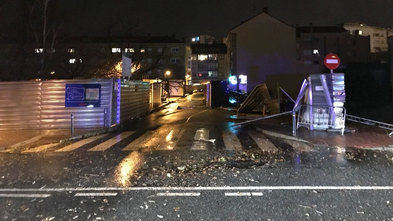 .Efectos del temporal en Santa Cruz, Oleiros