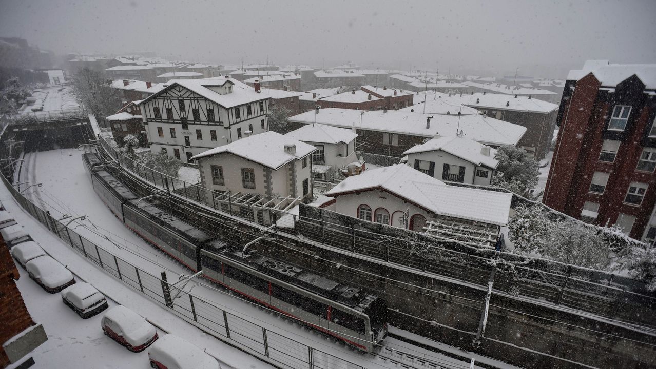Tempral de nieve en Bilbao