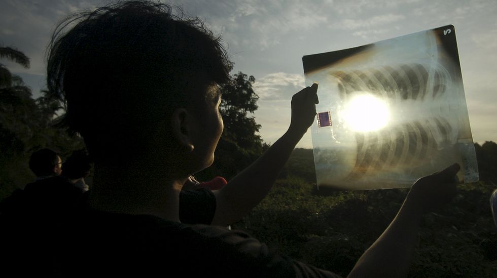 Así se vio el eclipse en Java, Indonesia.