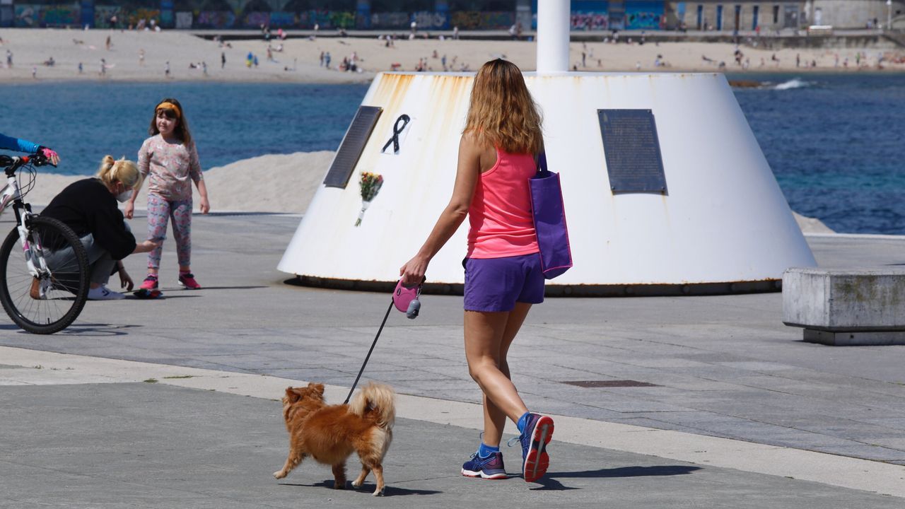 Disfrutando de un paseo por A Coruña