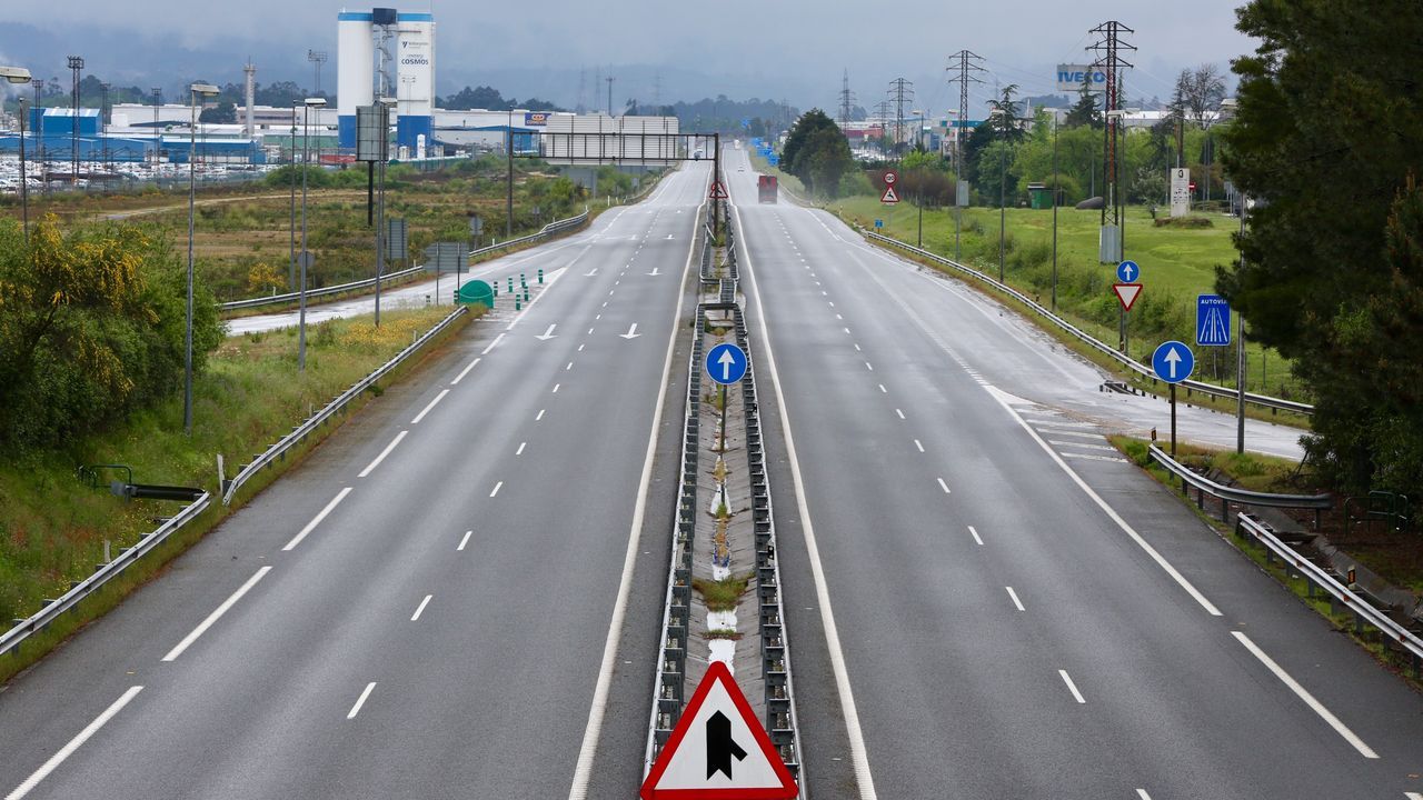 Autovía A-55 en Semana Santa durante la alarma sanitaria por el coronavirus