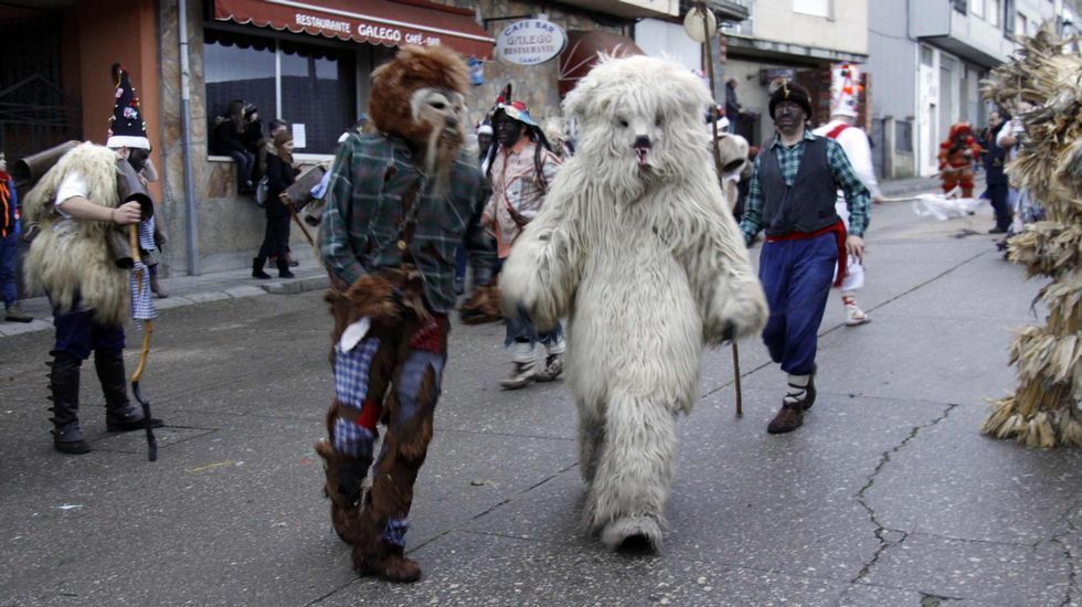 Mascarada ibérica.Cerca de 40 grupos y 800 personas participaron en la mascarada ibérica de Viana do Bolo