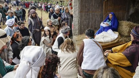 Los vecinos de Dac&oacute;n celebraron su tradicional bel&eacute;n viviente