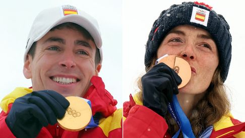 En im&aacute;genes, oro y bronce para los espa&ntilde;oles Oriol Cardona y Ana Alonso en esqu&iacute; de monta&ntilde;a