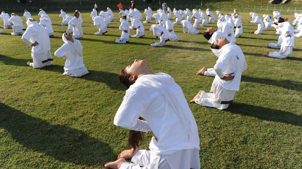 Día Internacional del Yoga en India.