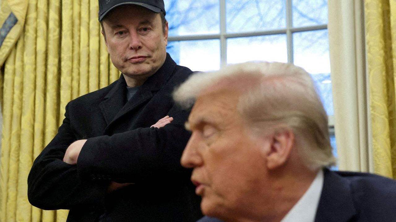 Elon Musk y Donald Trump en el despacho oval