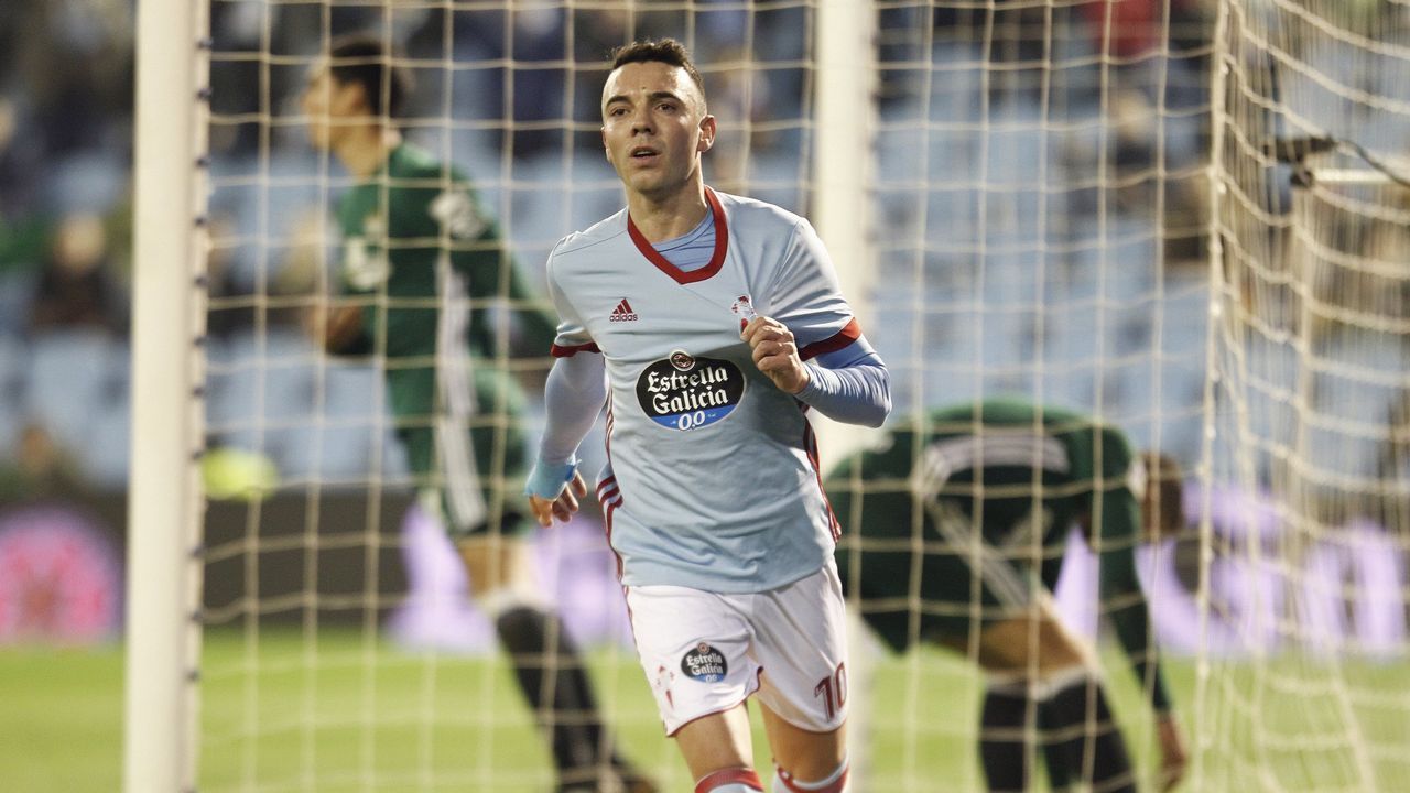 Celta-Betis (3-2) el 29 de enero del 2018. Doblete de Aspas