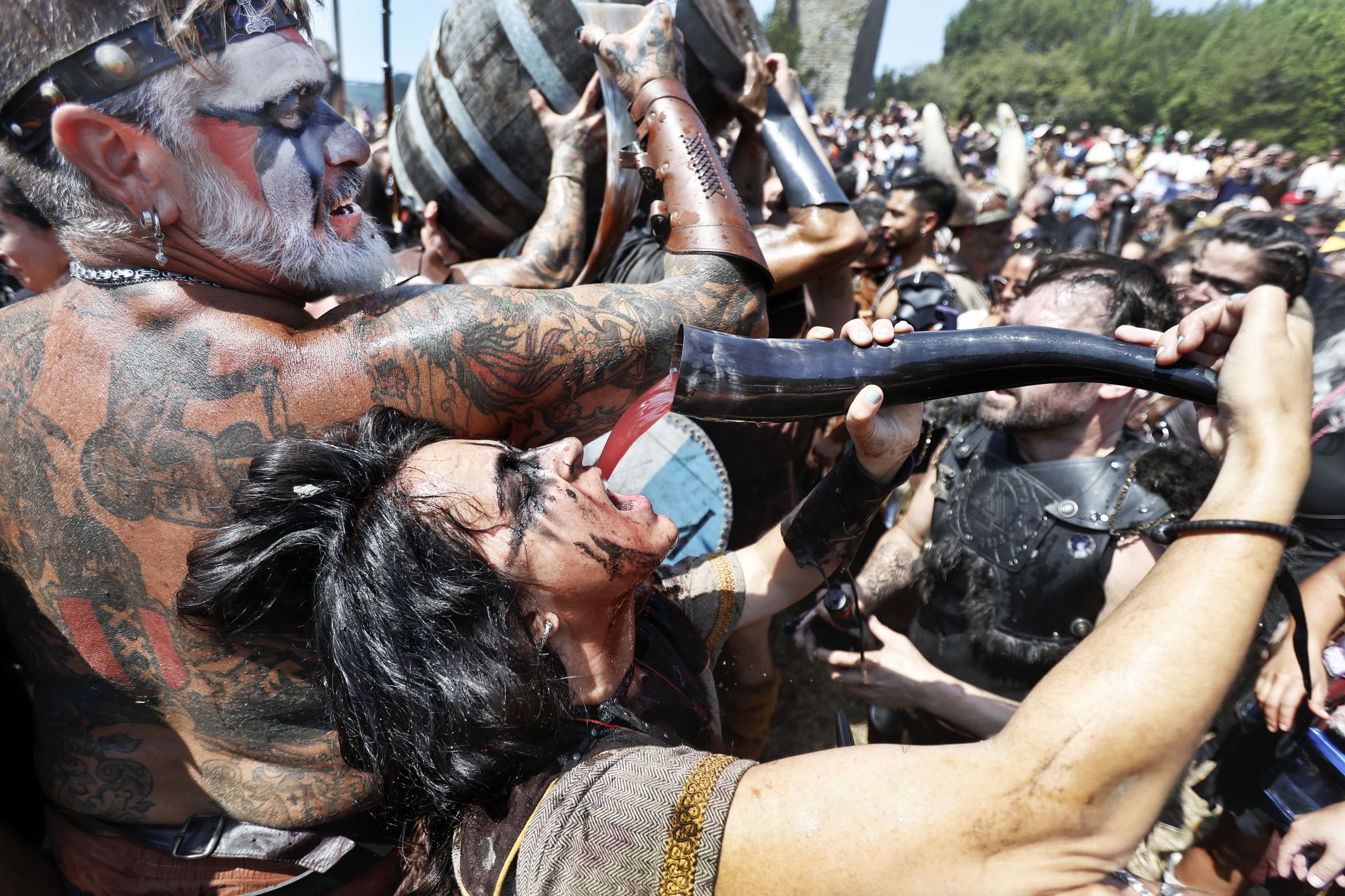 Escena da Romara Vikinga en Catoira. 03/08/2025