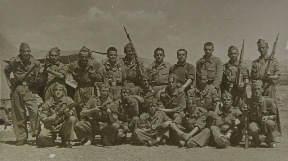 Equipo de fútbol de Santa Lucía.Fiestas de la Gaiteira (agosto de 1954)