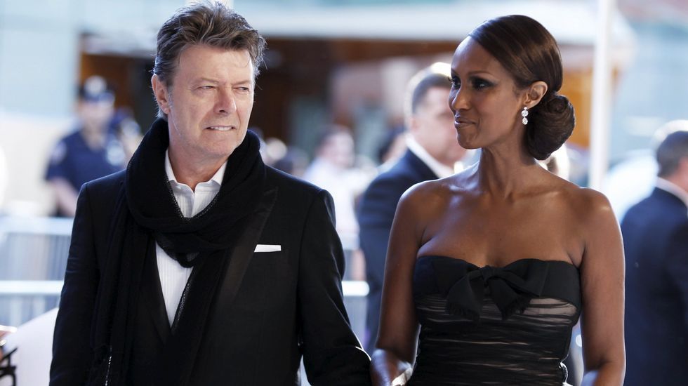David Bowie estuvo casado dos veces, la segunda con la modelo Iman.