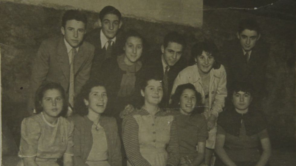 Equipo de fútbol de Santa Lucía.Fiestas de la Gaiteira (agosto de 1954)