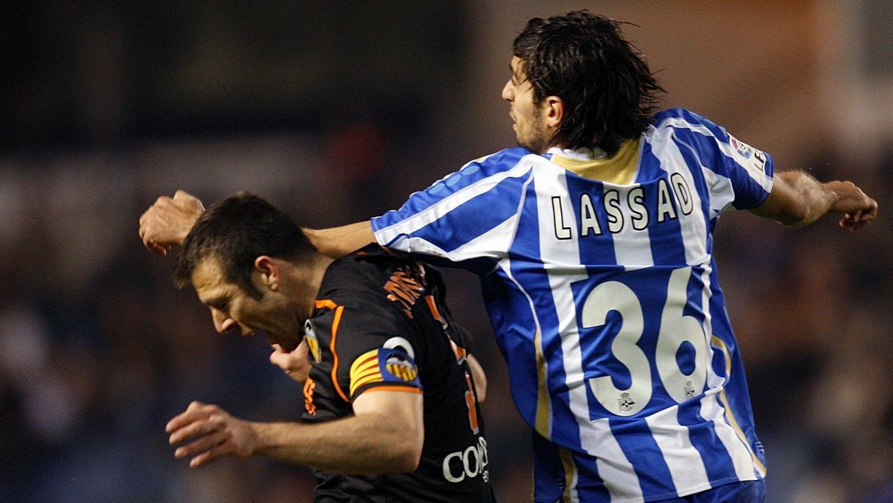 .Lassad salta con Marchena en un Dépor - Valencia en Riazor (1-1)