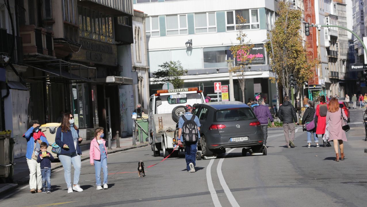 La calle San Andrés se cortó al tráfico durante cuatro horas en la tarde de este sábado