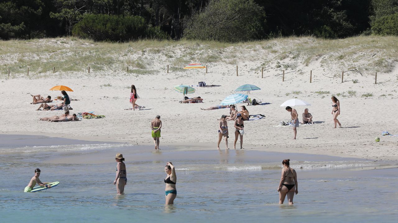 Playa de Menduiña, en Aldán