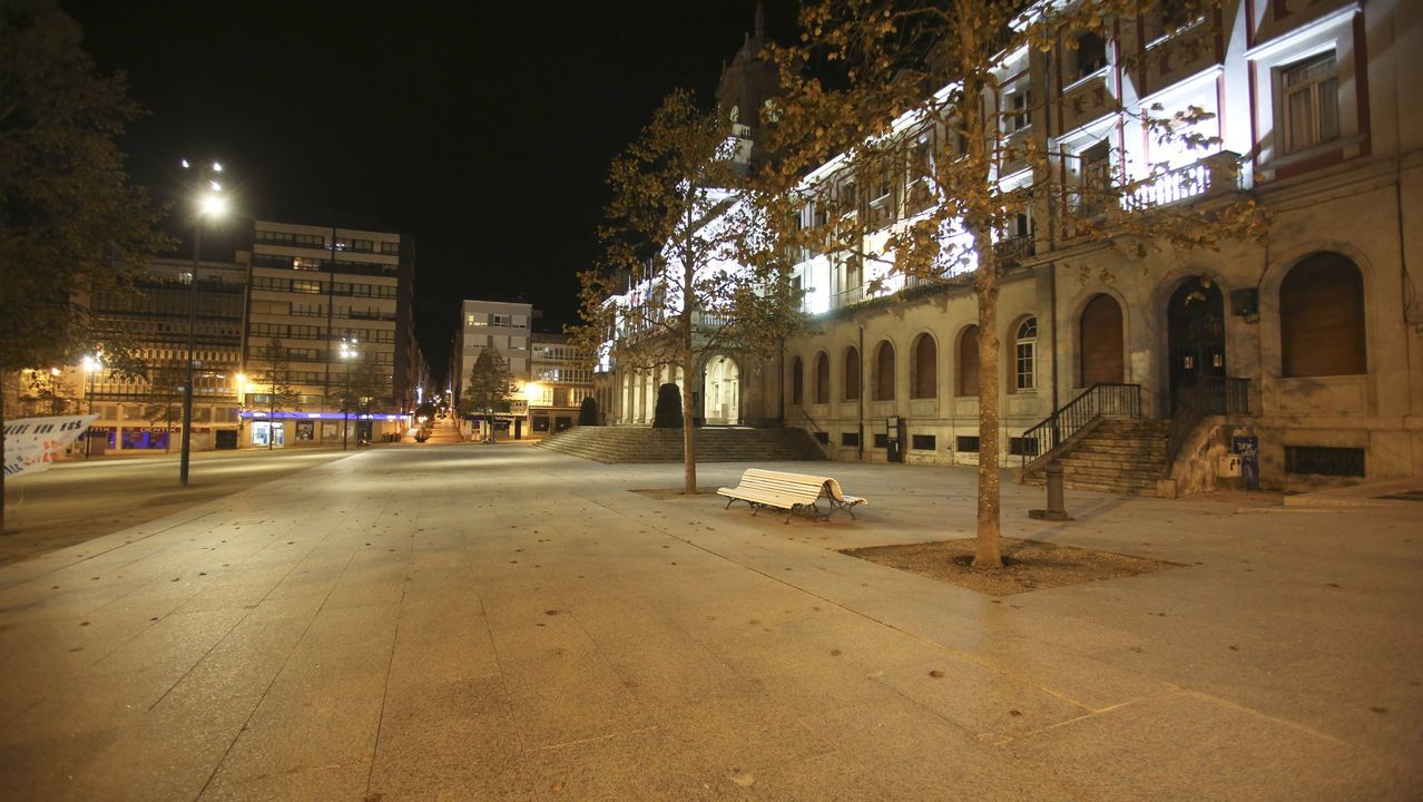 Ferrol, sin gente por las calles por el toque de queda.