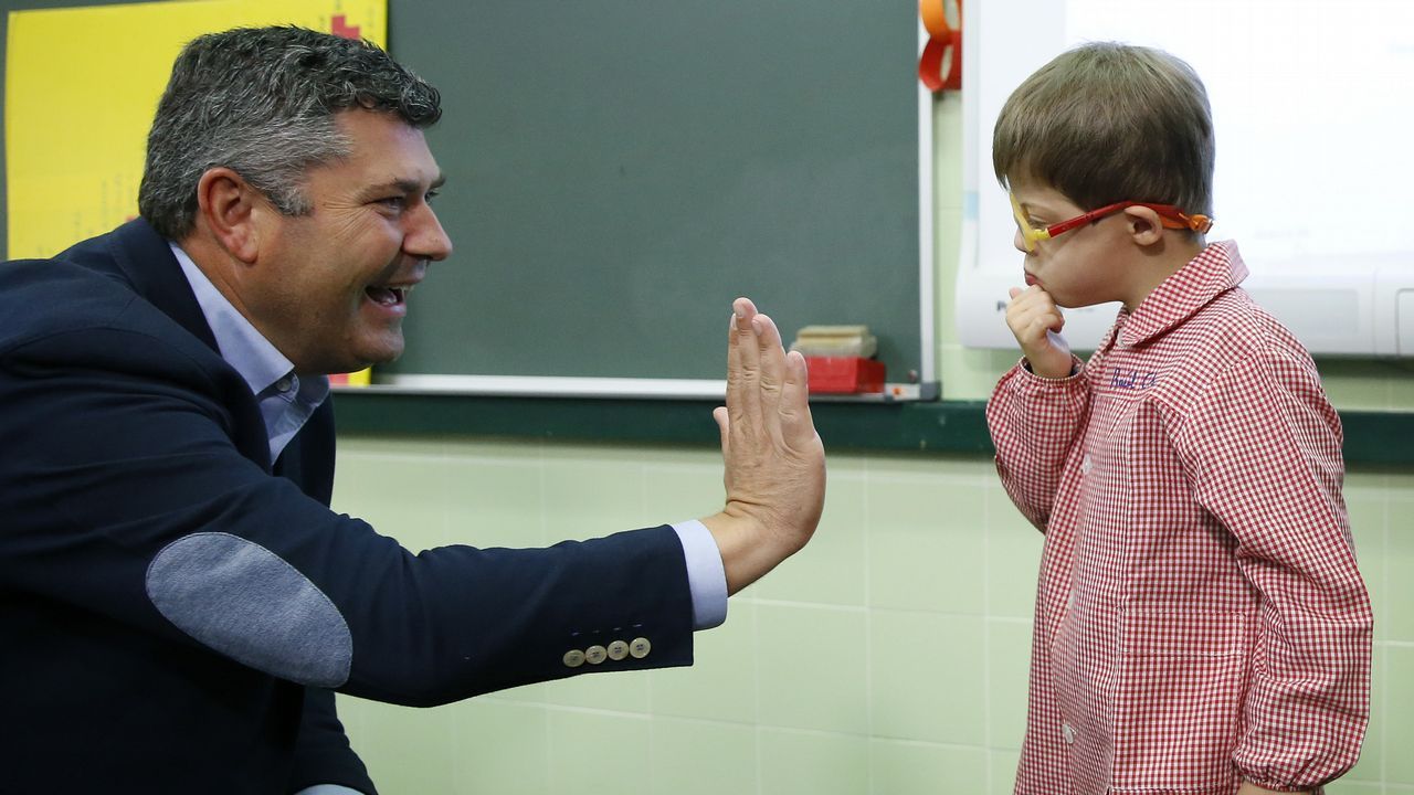.Primer día de clase en el CEIP San Francisco Javier, de A Coruña