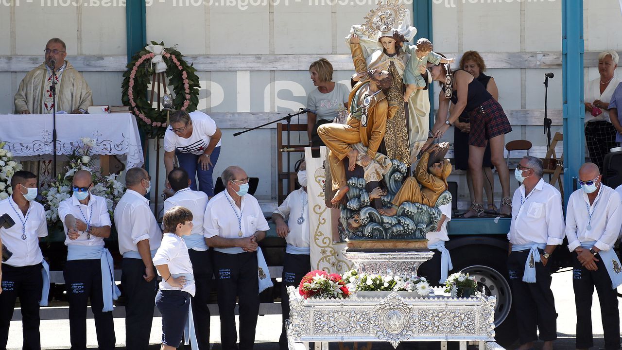 Procesión del Carmen en Lampón 2020