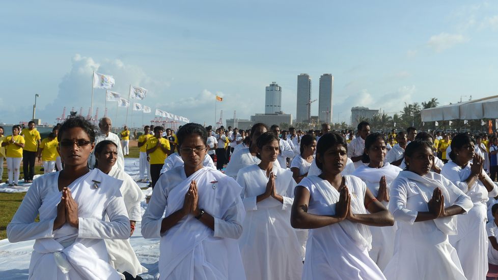 Día Internacional del Yoga en Sri Lanka.