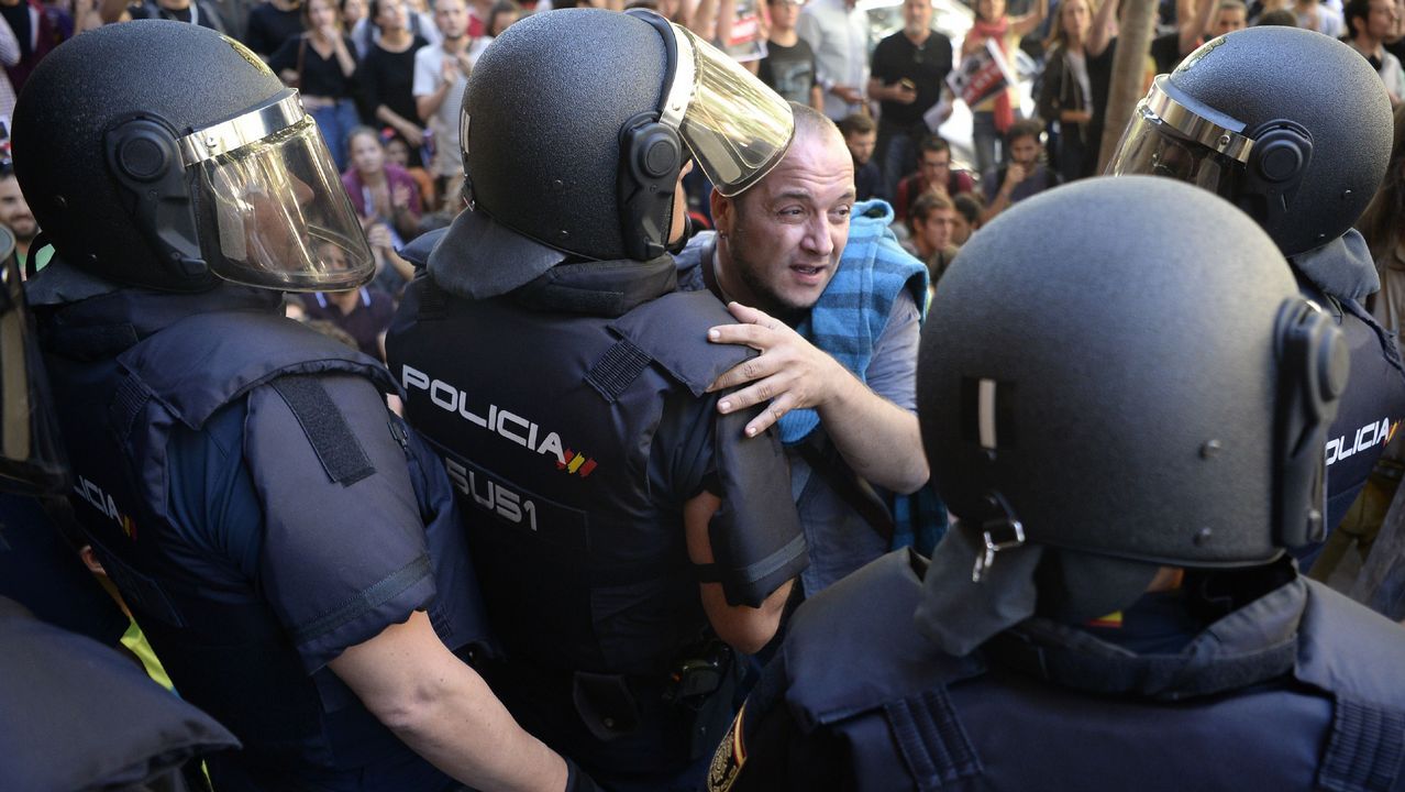 .Protestas en las calles de Barcelona