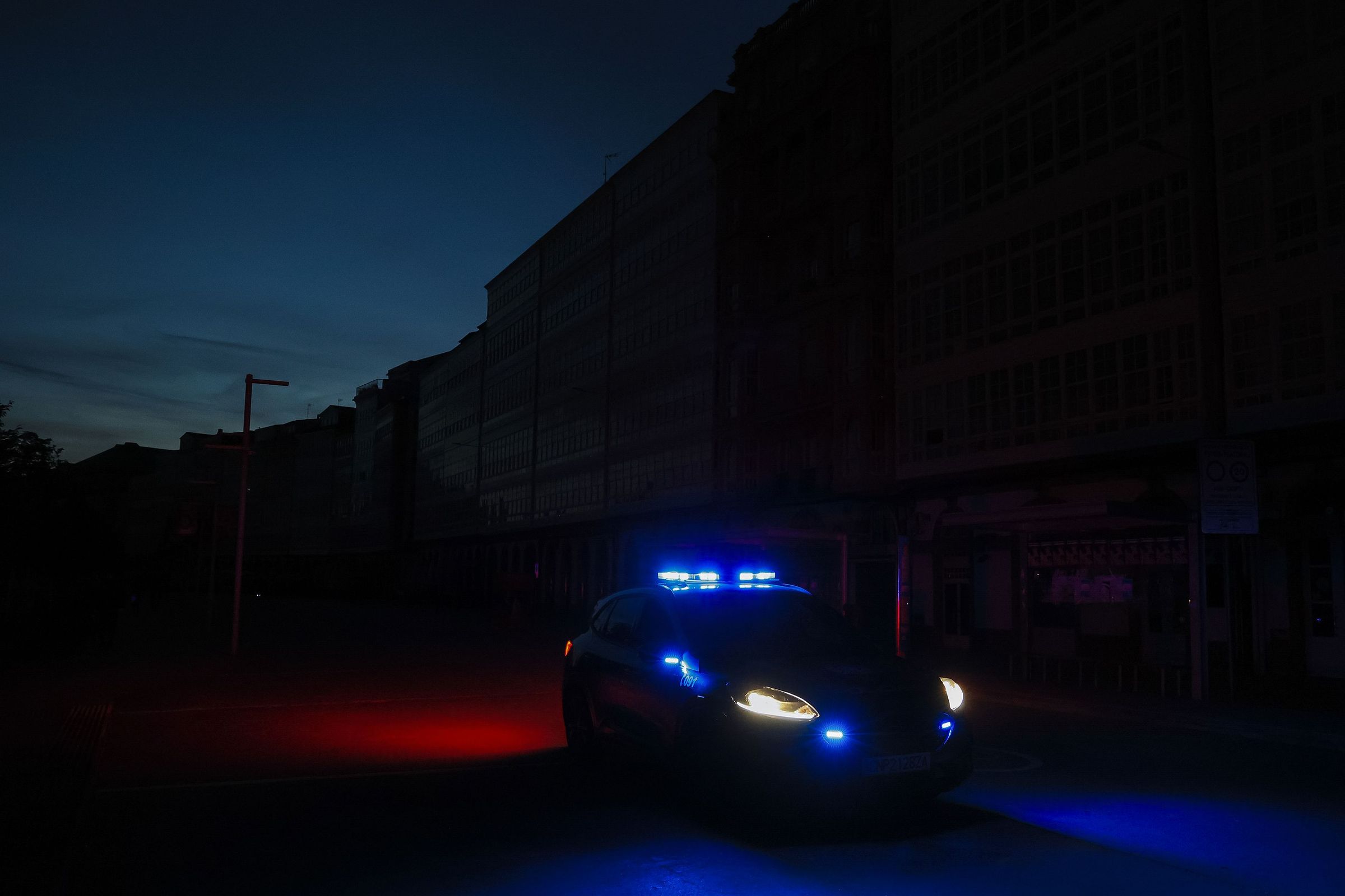 La Marina durante o apagamento. 28/04/2025