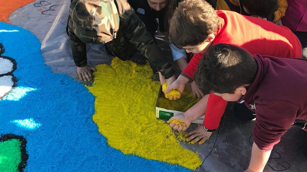 Paz Ourense.Acto por el Día de la Paz en el CPI de Ribadavia