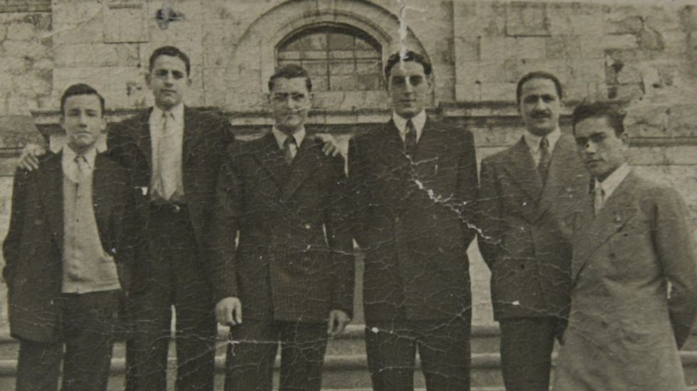 Equipo de fútbol de Santa Lucía.Fiestas de la Gaiteira (agosto de 1954)