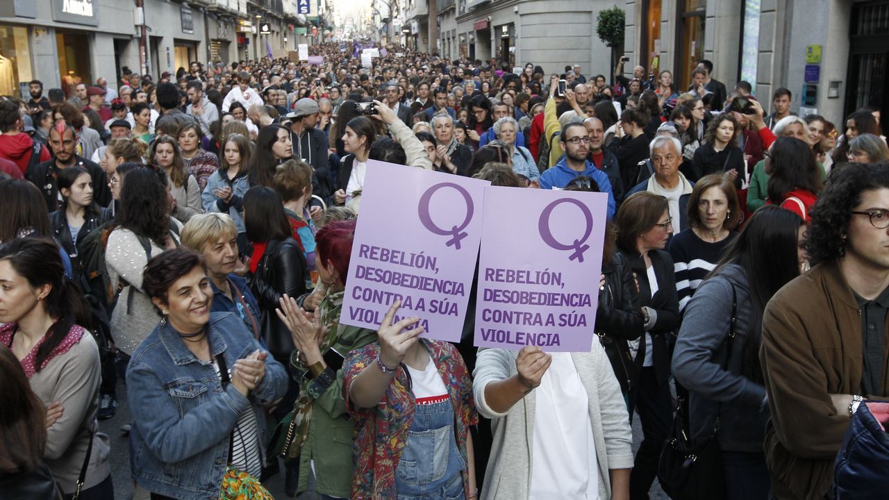 Manifestación en el centro de Vigo