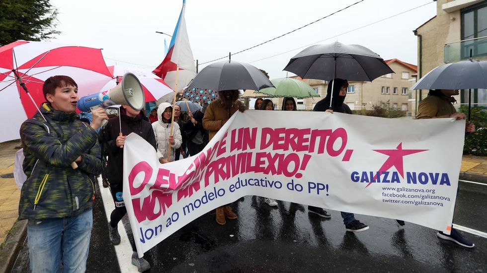 Protesta contra las reválidas y la Lomce en Barbanza