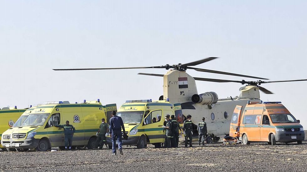 Restos del avión ruso que se estrelló en Egipto
