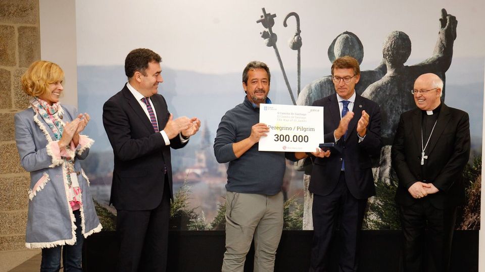 Un madrileño que caminó desde Roncesvalles es el peregrino 300.000