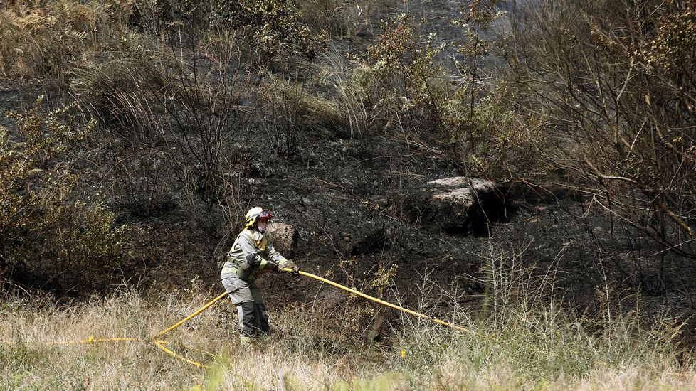 Incendio forestal en Aguasantas