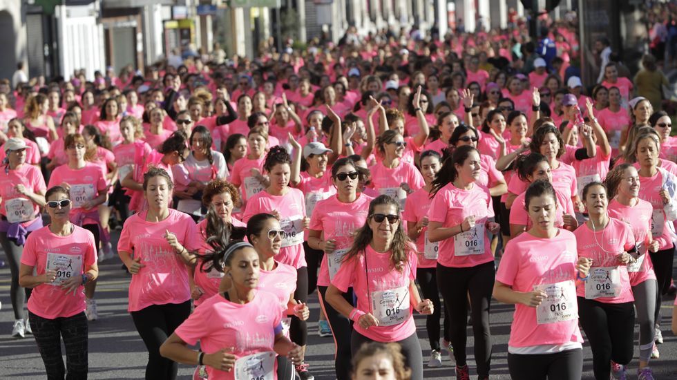 La boxeadora Marta Brañas, participante en la carrera de la mujer