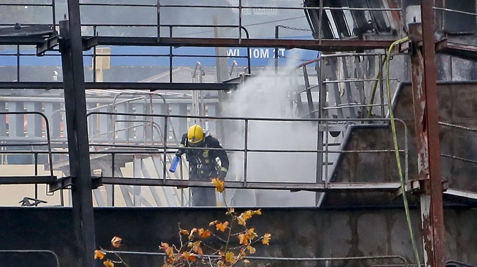 Incendio en los astilleros de Placeres