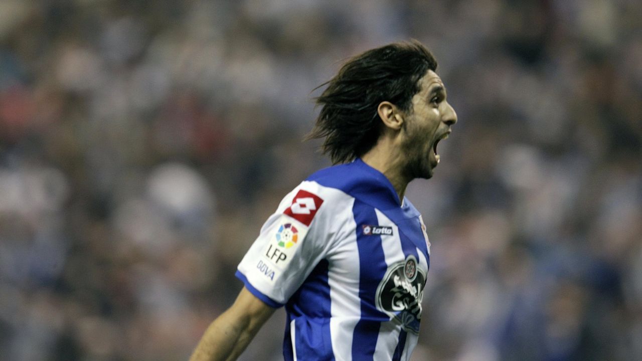 .Lassad tras anotar ante el Celta de Vigo